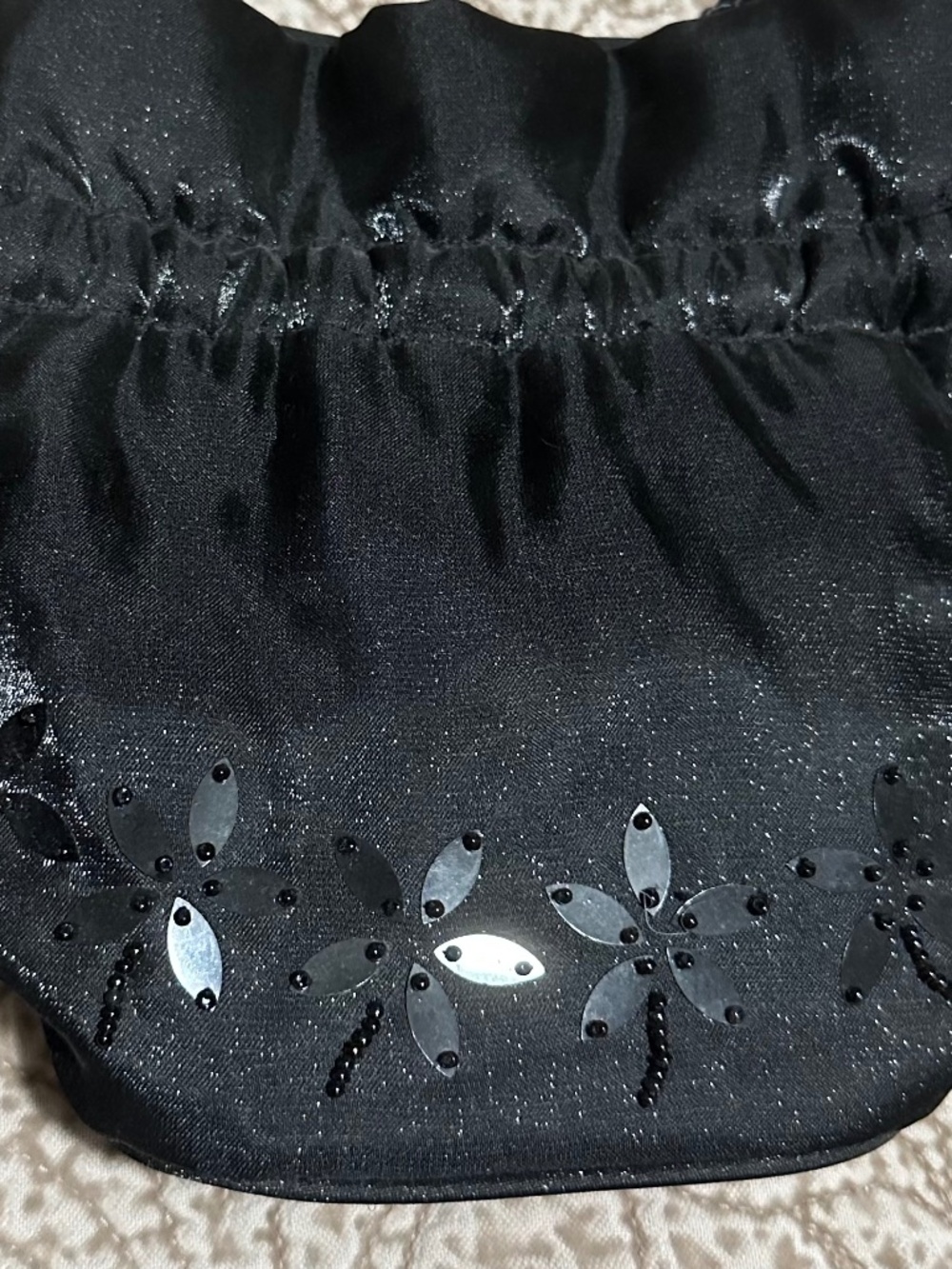Black Beaded Handbag
